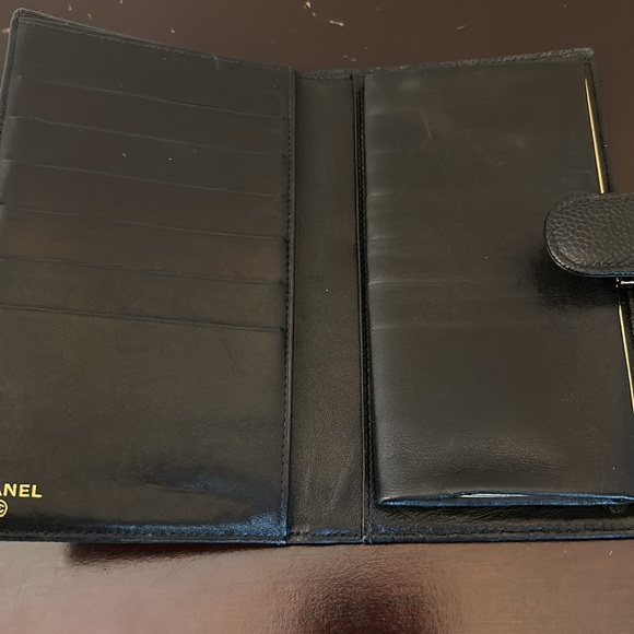 Chanel black leather double c snap wallet. Authentic!Good condition! - Picture 4 of 7